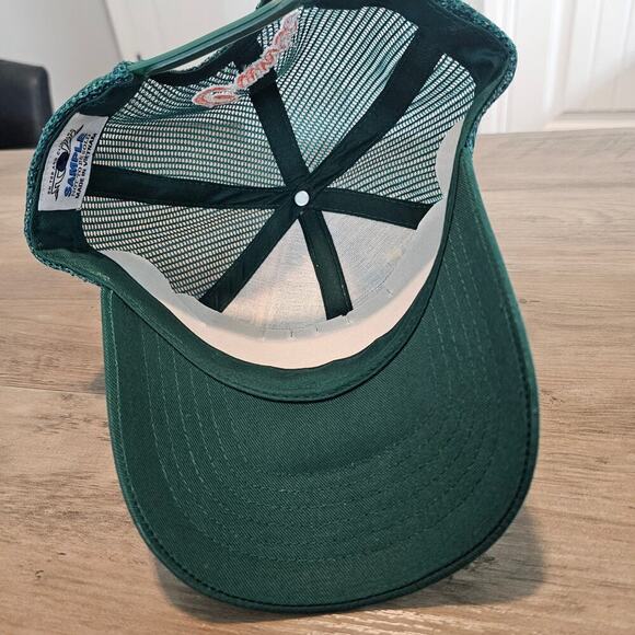 Miami Hurricanes Snap Back Hat Cap Sebastian the Ibis NCAA Large Print Trucker - Picture 7 of 8